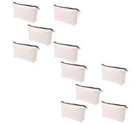 ELEOUTI 20pcs Canvas Pencil Pouches with Zipper Portable Pencil Storage Bags for School and DIY Convenient to Carry and Easy to Open and Close Multipurpose Makeup and Ticket Cases