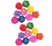 ELEOUTI 20pcs Rattan Ball Chew Pet Cage Accessories Assorted Color Reduce Boredom Encourage Exercise Outdoor Use for Small and Medium-sized Pets Random Color