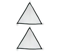 ELEOUTI 2pcs Bearded Dragon Hammocks Mesh Hanging Beds with Strong Suction Cups and Rings, Triangular Shape for Expanding Living Space and Multilevel Jungle Gym, Suitable for Bearded