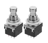 ELEOUTI 2pcs Guitar Footswitch Pedal Dual Latching Electric Effects Pedal Compatible with Multiple Brands for Smooth Transitions Stage and Home Use Random Color
