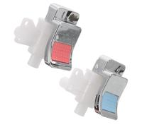 ELEOUTI 2pcs Plastic Water Dispenser Faucet Replacement Tap, Blue and Red Reusable Spigot Spout with Hot and Cold Indication, Reliable Water Cooler Accessory for Office Or Event Use