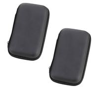 ELEOUTI 2pcs Portable Eva Digital Accessories Storage Bag with Built-in Mesh for Earphone Storage and USB Cable Organisation, Lightweight and Black Case for Travel Carrying and Home