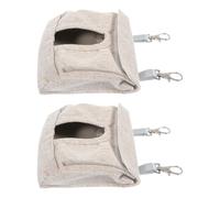 ELEOUTI 2pcs Reusable Cloth Hay Bags for Small Rabbits and Chinchillas, Lightweight Pet Cage Feeders Hanging Hay Feeders for Guinea Pigs and Small Animals