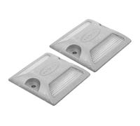 ELEOUTI 2pcs Safety Sign Pavement Reflectors Heavy Duty Driveway Reflectors Raised Design Versatile Application Metal Plastic for Parking Area