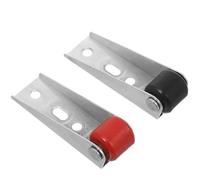 ELEOUTI 2Pcs Silent Nylon Sliding Door Support Wheels, Heavy-Duty Directional Barn Door Rollers for Wooden Gates, Vertical Load-Bearing Gate Pulley Guide Wheels for Garden Fence