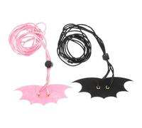 ELEOUTI 2pcs Small Animal Harness Leash for Rat and Hamster with Adjustable Cloth Rope, Comfortable and Soft Full Protection Design, Includes Bat Wing, for Walking Pets