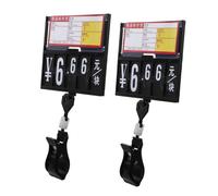 ELEOUTI 2pcs Supermarket Price Tags Plastic Price Boards Clip-on Style Black Abs Material Easy to Clamp Saves Time and Labor Suitable for Shopping Malls and Hypermarkets Color Color