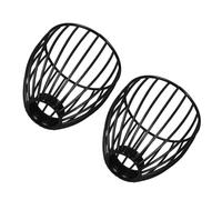 ELEOUTI 2pcs Vintage Black Birdcage Wire Lamp Shades for Pendant Lights, Iron Material with Easy Installation and Decorative Features, for Cafes and Living Room Lighting