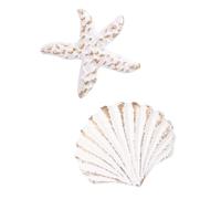 ELEOUTI 2pcs White Iron Cabinet Handles Wardrobe Knobs Classic Retro Ocean Style Drawer Pulls with Good Hardness and Anti-Fall Feature, for Nautical Themed Rooms