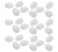 ELEOUTI 30pcs Plastic Fake Eggs for Parrots and Pigeons High Realism Solid Bird Eggs for Hatching Aid and Nest Management for Training and Breeding