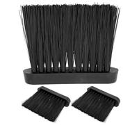 ELEOUTI 3pcs European Style Real Firewood Fireplace Brush Set for Ash and Soot Cleaning with Handle and Soft Bristles for Hearth and Fireplace Maintenance in Home Heating