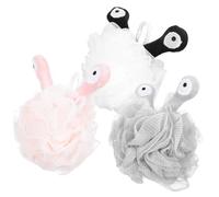 ELEOUTI 3pcs Lovely Bath Ball Body Scrub Sponge with Gentle Dead Skin Removal, Made of Pu and Pe Materials, for Teens and Bathing Accessories