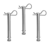 ELEOUTI 3pcs Replacement Adjustable Carbon Steel Hitch Pin and Clip Set for 2" and 2.5" Trailer Receiver Quick Release Tractor Lynch Pins to Safeguard Farm and Boat Towing Connections
