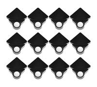 ELEOUTI 40pcs Black Plastic Buckles for Wardrobe and Cabinet, Sturdy Pp Plastic Material Four Directions Lock Slots, No Drill Or Glue Needed, Simple Design Practical Fixed Buckle
