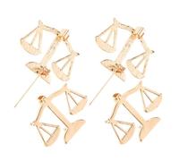 ELEOUTI 4pcs Golden Alloy Justice Scales Lapel Pin for Men’s Wedding Suit Accessories, Precise Details and Fairness Symbolism, Statement Brooch for Formal Party Events and Professional