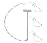 ELEOUTI 4pcs Iron Fire Safety Hammer for Buttons Emergency Call Point Hammer for Activating Fire Safety Buttons and Breaking Glass in Emergency Scenarios, Silver Rescue Tool