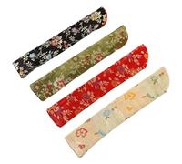 ELEOUTI 4pcs Japanese Style Folding Hand Fan Pouch Bag Holder Fabric Sleeve Protector for Paper and Hand Fans Elegant and Stylish for Birthday Parties and Weddings