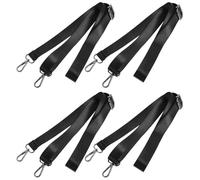 ELEOUTI 4pcs Leg Straps for Horse Blanket Adjustable Nylon Horse Blanket Sheet Leg Straps with Metal Snap Buckles Black Sturdy Secure Attachment to Withstand Daily Use for Stable Rugs