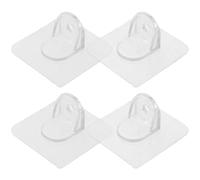 ELEOUTI 4pcs Playpen Fixing Tool Floor Suction Cups and No-trace Adhesive Clips, Plastic Gate Support Feet for Indoor and Outdoor Safety Playpen Stabilizer Parts
