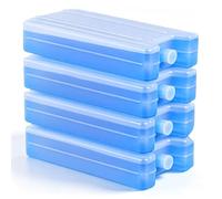 ELEOUTI 4pcs Reusable Ice Packs for Air Cooler Fan 400ml Pre-filled Freezer Cold Pack with Plastic High-density Resin Material for Food Preservation and Camping Travel Use