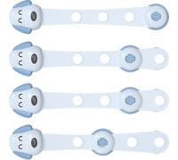 ELEOUTI 4pcs Safety Lock Set Proof Drawer Locks with Double Breasted Design Rotates 90 Degrees for Door Opposite Door Safety