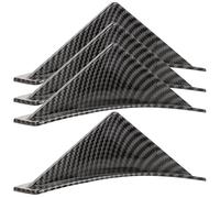 ELEOUTI 4pcs Universal Car Rear Spoiler Wing Abs Curved Triangular Shape Lightweight Rear Diffuser Bumper Lip Easy to Install Black Automotive Exterior Styling Accessory