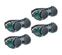 ELEOUTI 4pcs Welding Goggles with Intense Light and Radiation Protection, Plastic Material, round Hole Design, Safety Eye Protection for Industrial Welding and Construction Use
