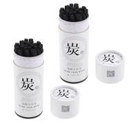 ELEOUTI 50pcs Willow Charcoal Sketch Sticks 7-9mm Black Drawing Supplies | Stable Grip, Deep Black Coverage, Gentle on Paper, Suitable for Outdoor Drawing and Studio Artwork