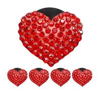 ELEOUTI 5pcs 5pcs Bling Heart Car Vent Clips Rhinestone Cute Aromatherapy Diffuser Auto Air Freshener for Glossy Red Vent Outlet Decorations for Trucks and Suvs