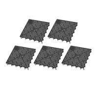 ELEOUTI 5pcs Aquarium Grid Divider Trays Black Plastic Fish Tank Bottom Filter Plates with Ventilated Design for Making Fish Tanks and Raising