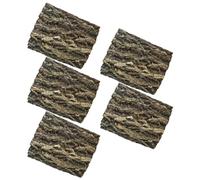 ELEOUTI 5pcs Natural Cork Bark Tiles 7.9x3.9 Inches Reptile Climbing Decor Brown Tree Bark Panels for Bearded Dragon Tank Habitat
