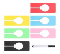 ELEOUTI 5pcs Plastic Hanging Clothes Dividers for Closet Rack with Marker Pen, Rectangular Size Dividers for Flexible Space Division and Easy Installation, for Shared Closet Management