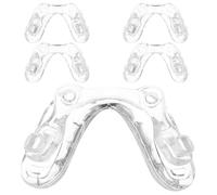 ELEOUTI 5pcs Silicone Nose Pads for Glasses Eyewear Soft Comfortable Nose Bridge with Double Hole Screw-on Design for Everyday Study and Outdoor Activities