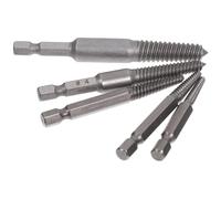 ELEOUTI 5pcs Tap Screws Extractor Set with Hex Shank for Removing Broken and Peeling Screws Made of Bearing Steel Suitable for Socket Head Caps Bolts at Home or Construction Site