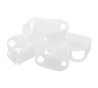 ELEOUTI 5pcs Water Flow Control Hose Clip Tube Shut Off Clip Plastic White Adjustable Securely Close Hoses Control Liquid Flow for Process in Chemical Industry