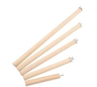 ELEOUTI 5pcs Wooden Parrot Perches for Bird Cage Thick Design Safe and Comfortable Wood Stands Suitable for Finches and Cockatiels Indoor Bird Play Stand Accessories