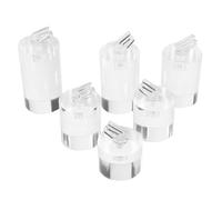 ELEOUTI 6pcs Acrylic Ring Display Holder Single Finger Ring Showcase for Selling Jewelry Storage Organizer Cylinder Acrylic Jewelry Stand for Vendors