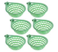 ELEOUTI 6pcs Bird Nest Bowls for Pigeon Egg Hatching and Bird Breeding Made of Sturdy Abs Material with Comfort and Safety Features Light Green Plastic Nesting Bowls for Parrots