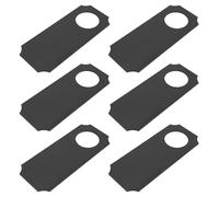 ELEOUTI 6pcs Black Writable Chalkboard Door Hanger Signs with Synthetic Material Double-Sided Erasable Text Decorative Door Knob Tags for Office and Meeting Room