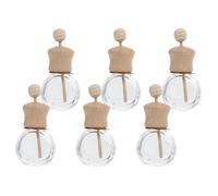 ELEOUTI 6pcs Car Aroma Diffuser Vent Clip Bottles 10ml Refillable Flat round High Waist Perfume Diffuser for Automotive Air Freshener Car Accessories