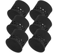 ELEOUTI 6pcs Gas Burner Fire Cores Stove Distributors Covers Made of Copper Alloy, Easy to Install and Clean, Suitable for Home and Food Store Use, Black Colour