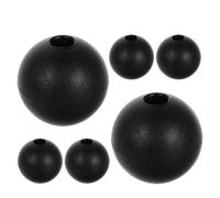 ELEOUTI 6pcs Gym Cable Stopper Balls for Exercise Cable and Wire Rope with 8mm Holes, Black Nylon Wear-resistant Limit Balls for Fitness Machines and Home Gym Accessories with Space-saving