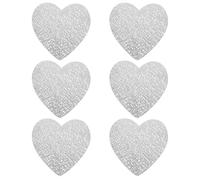 ELEOUTI 6pcs Heart-shaped Pvc Placemats with Interwoven Design, Heat Insulation and Wear-resistant Table Mats for Home Decor and Restaurant Use