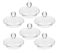 ELEOUTI 6pcs Replacement Tea Pot Glass Lids for 1000ml Glass Teapots, Easy to Use Teaware Covers, Suitable for Camping and Staying at Home