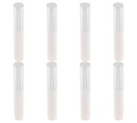 ELEOUTI 8pcs Empty Eyelash Bottles with Lash Oil Container, 10ml Capacity, Matte Silver Tube and Sleek White Bottle, Leak-Proof and Oxidation-Resistant Plastic and Nylon Makeup Travel Bag