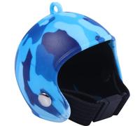 ELEOUTI Adjustable Size Plastic Bird Helmet for Poultry and Small Pets, Comfortable Hard Hat Headgear Marine Camouflage Pattern, Protective Accessory for Pet Chickens
