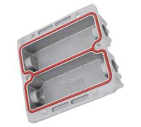 ELEOUTI Air Compressor Cylinder Head Replacement Part Metal Cooling Cover Accessory Aluminum Precision Engineered Versatile Compatibility for Workshop and Painting Applications