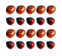 ELEOUTI Artificial Chestnuts Fine Workmanship Foam Ornaments 20pcs Lightweight Photography Props with Assorted Sizes for Model Landscape and Desktop Decor for Home Assorted style
