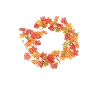 ELEOUTI Artificial for Halloween and Thanksgiving Day Decoration Pvc Material Red Simulation Leaves Maple Rattan Vine Suitable for Shed Swinging Frames and Air Conditioning