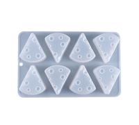 ELEOUTI Baking Mold Silicone Cheese Shape Eight Grid for Production of Chocolates and Candies, Easy to Use Cake Mold for Homemade Desserts and Candy Making